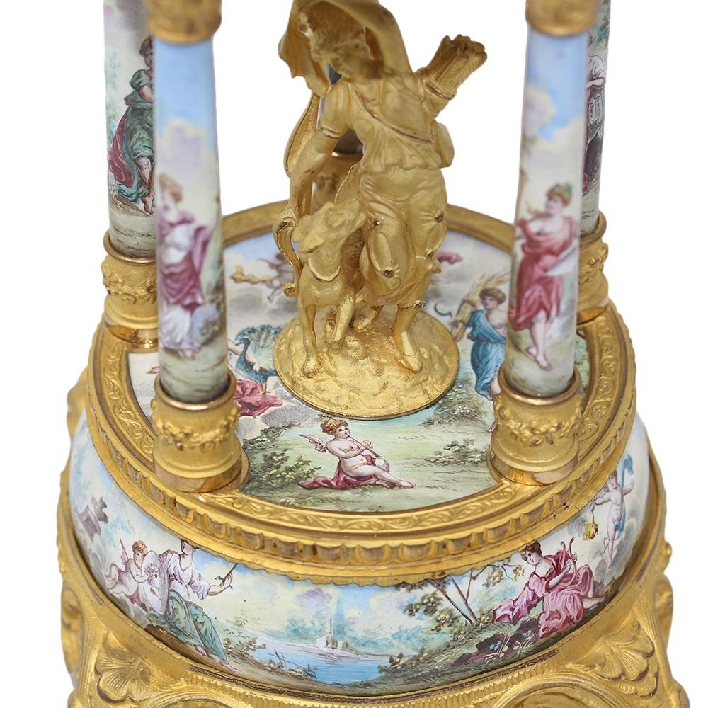 Viennese Classical Enamel Table Clock 9