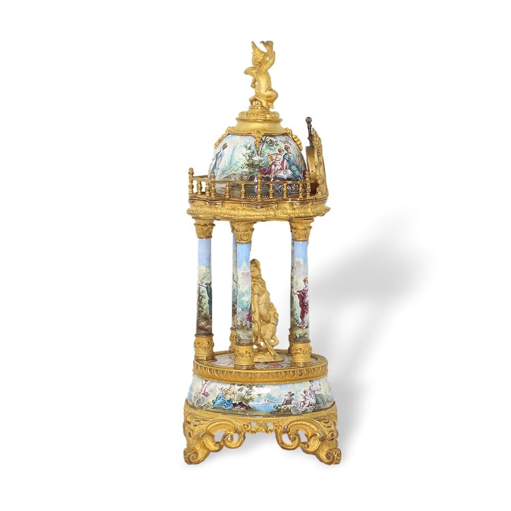 Austrian Viennese Classical Enamel Table Clock