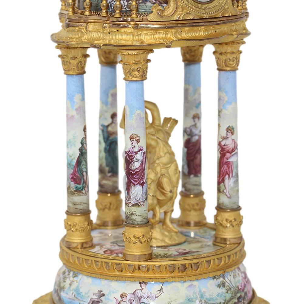 Viennese Classical Enamel Table Clock 1