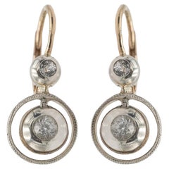 Viennese dangling earrings with white sapphires from the early 20th century