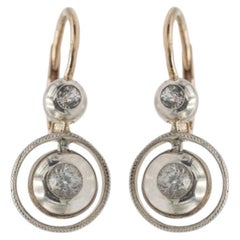 Viennese dangling earrings with white sapphires from the early 20th century