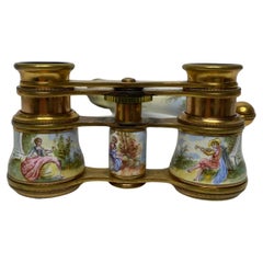 Antique Viennese enamel opera glasses, c. 1900.