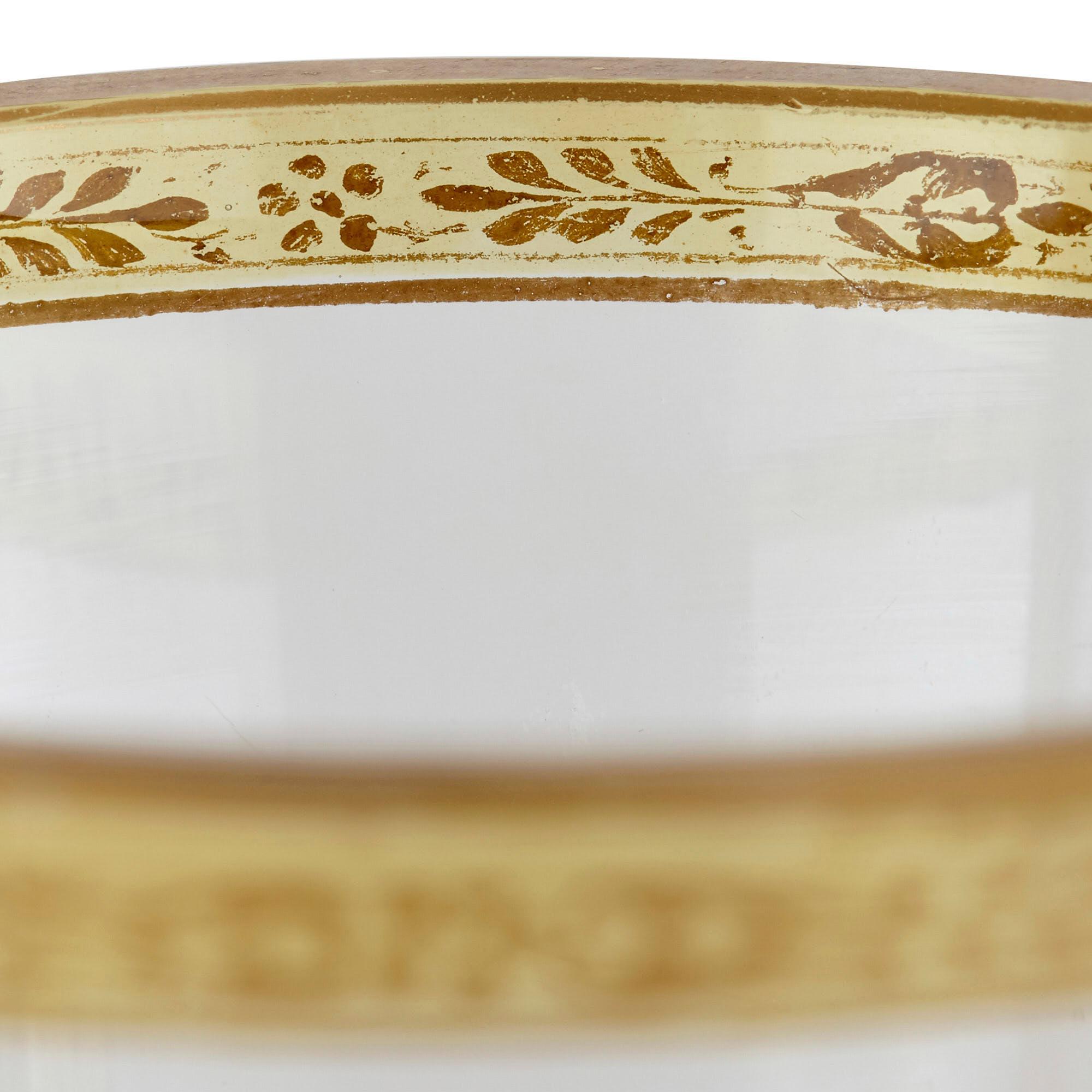 Austrian Viennese Enamelled and Gilded Clear Glass Cup