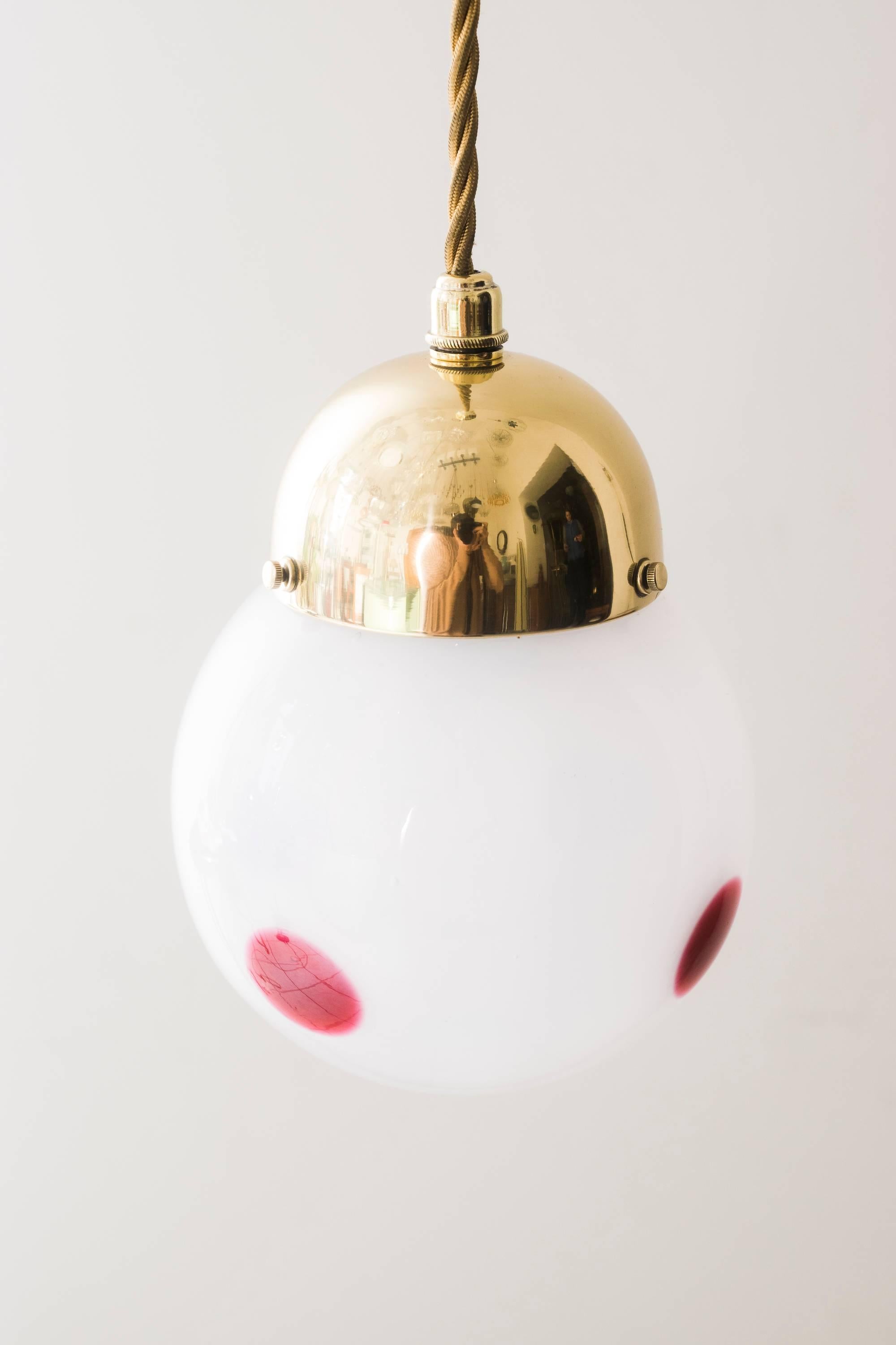 Jugendstil Lampada a sospensione viennese del 1905 circa con paralume Loetz Koloman Moser in vendita