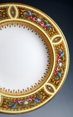 Viennese Imperial Classicism Plate, Vibrant Arabesques & Gold, Sorgenthal, 1798