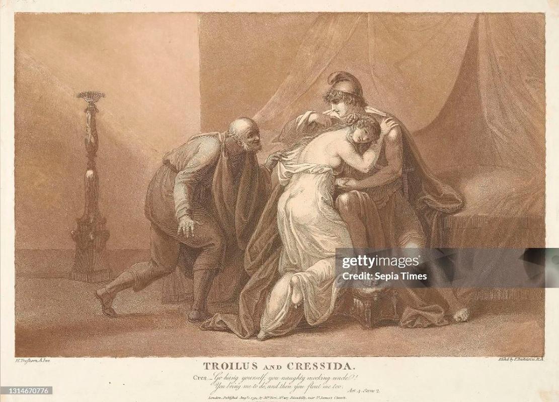 Wiener kaiserlicher Porzellan-Sammlerbecher 'Troilus & Cressida', Sorgenthal 1802 (Frühes 19. Jahrhundert)