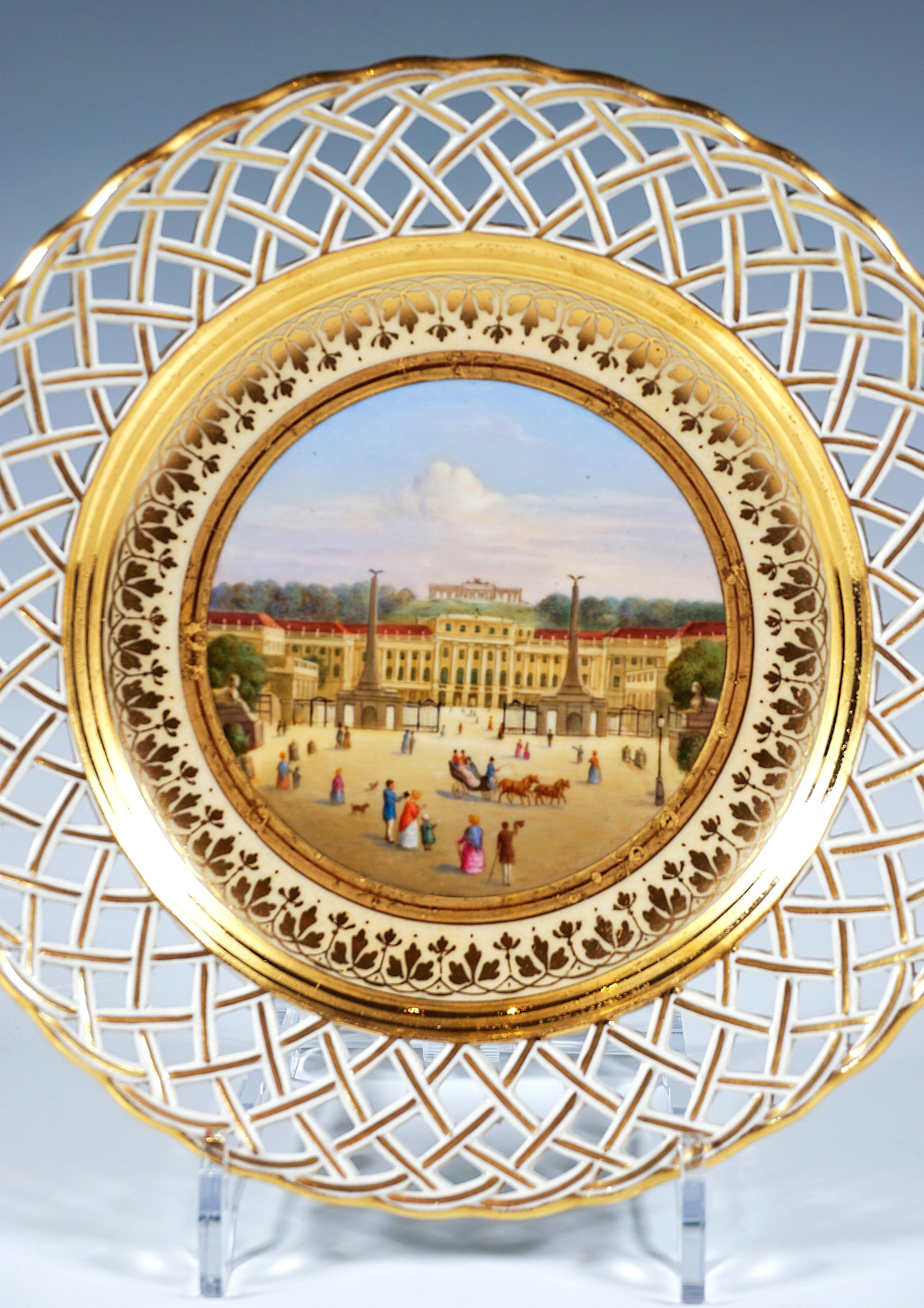 Plato de porcelana imperial vienesa, 