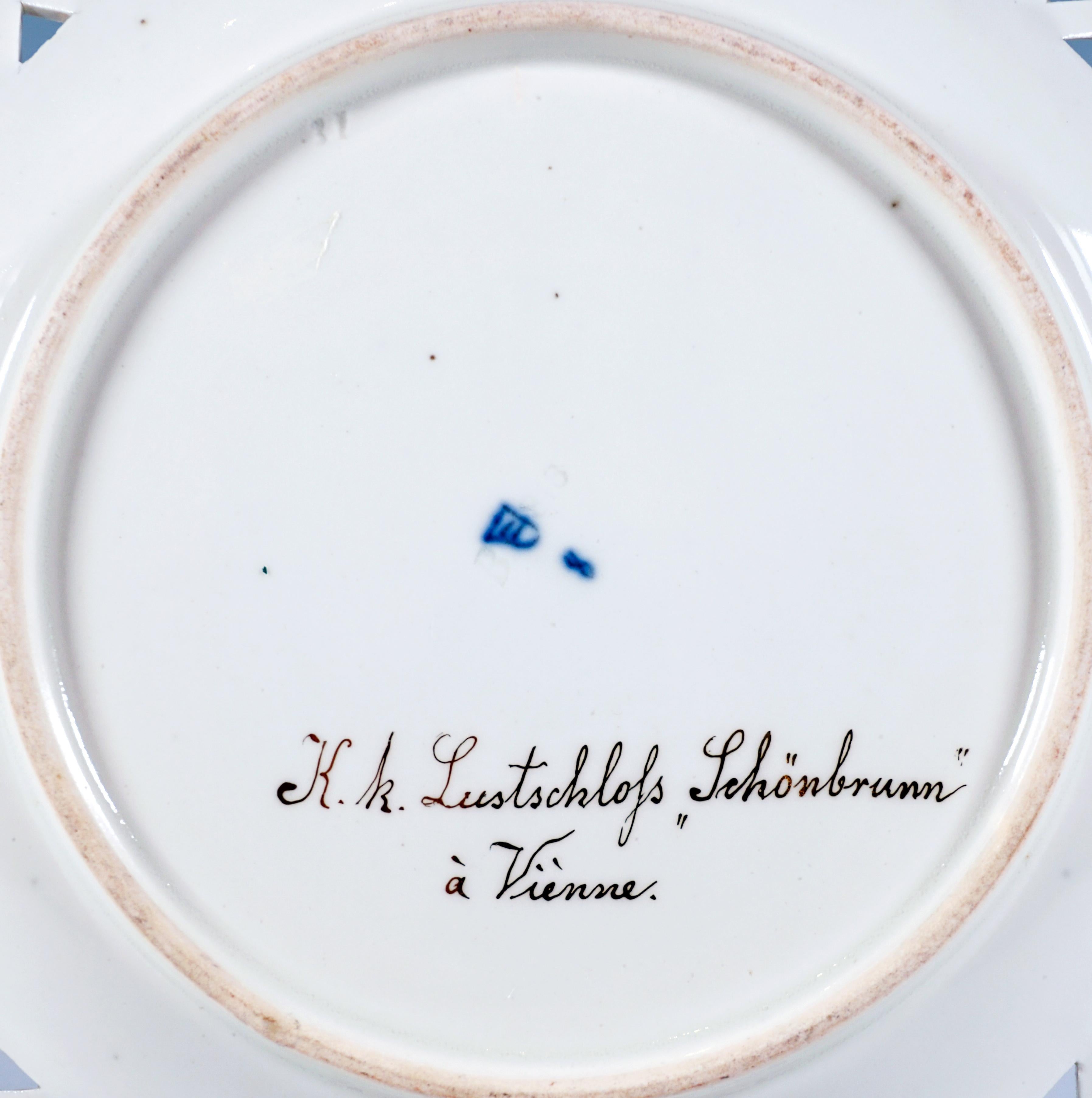 Plato de porcelana imperial vienesa, 