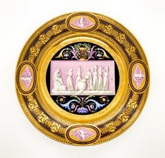 Viennese Imperial Porcelain Splendour Plate, Wien Sorgenthal Period, 1805
