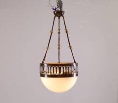 Viennese Jugendstil Chandelier Attributed Wiener Werkstaette Re-Edition