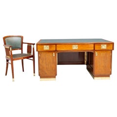 Escritorio y sillón vienés Jugendstil J.W. Müller ca. 1905