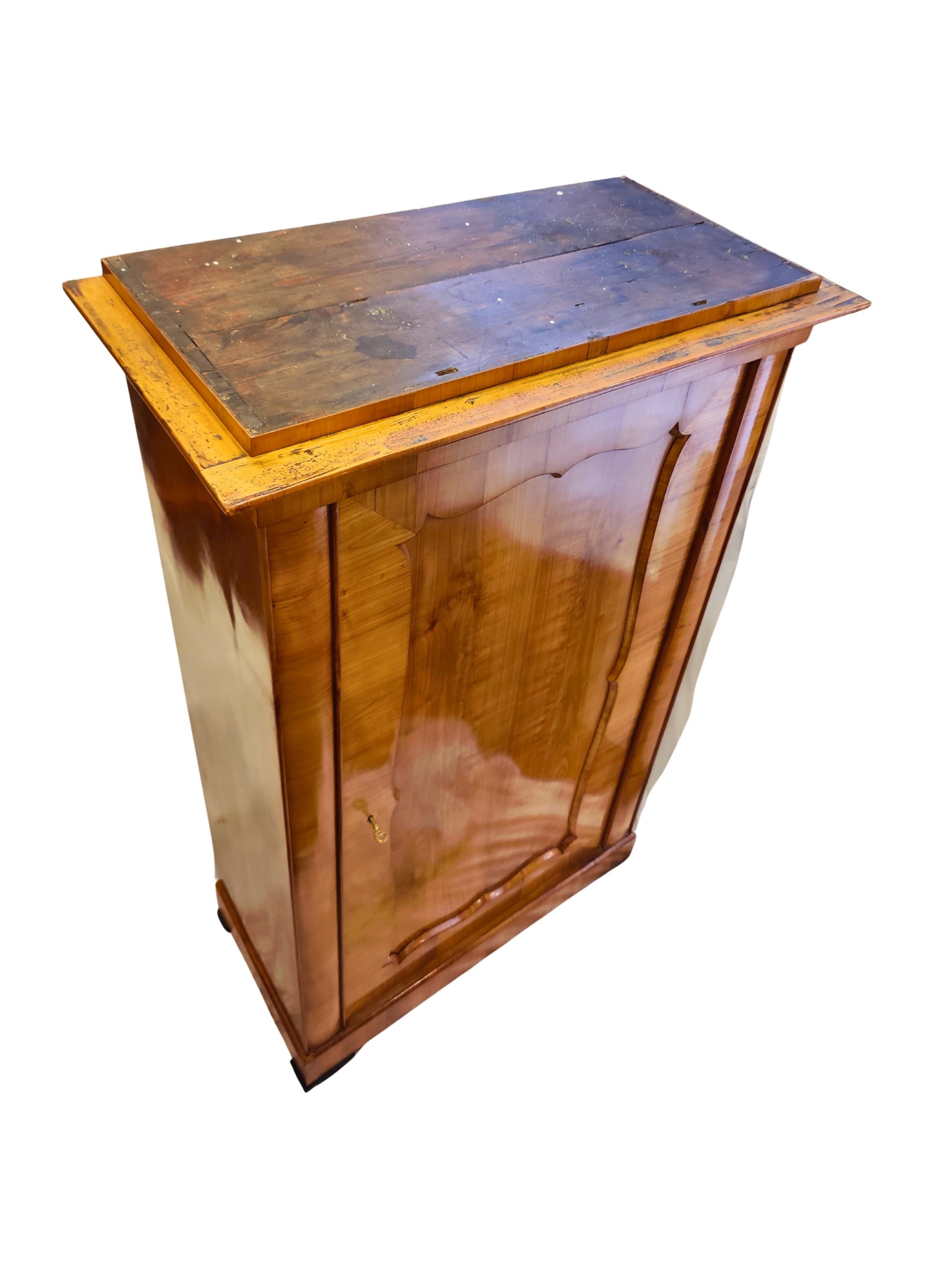 Armario vienés Biedermeier tardío circa 1850 en chapa de cerezo Austríaco en venta