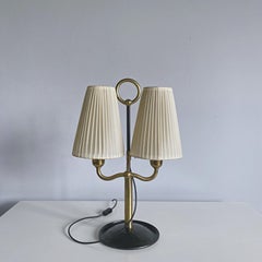 Josef Frank Two Light Brass Table Lamp, Viennese Modern Age, Austria