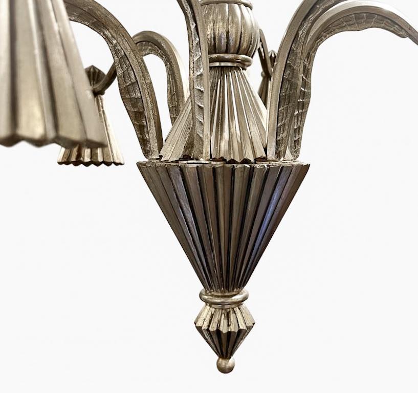 Dagobert Peche Viennese Modernist Chandelier circa 1910 In Good Condition For Sale In CA, CA