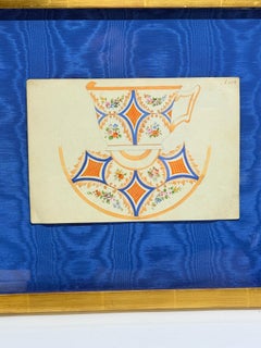 Viennese Porcelain Design Watercolor, Alt-Wiener Porzellan Fabrik, ca. 1840–1850