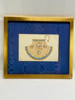 Viennese Porcelain Design Watercolor, Alt-Wiener Porzellan Fabrik, ca. 1840–1850