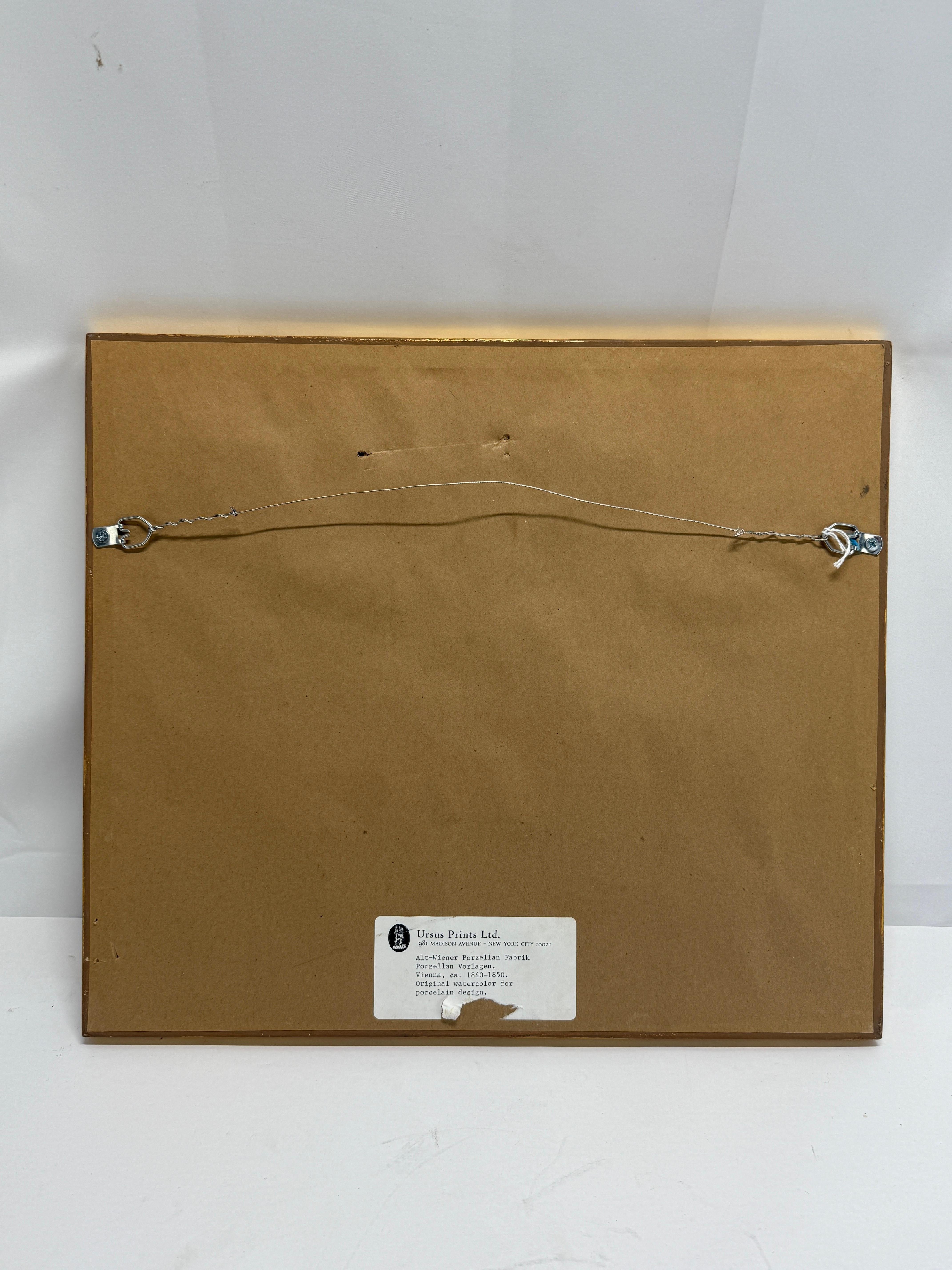 Seta Acquerello su porcellana viennese, Alt-Wiener Porzellan Fabrikant, 1840-1850 ca. in vendita