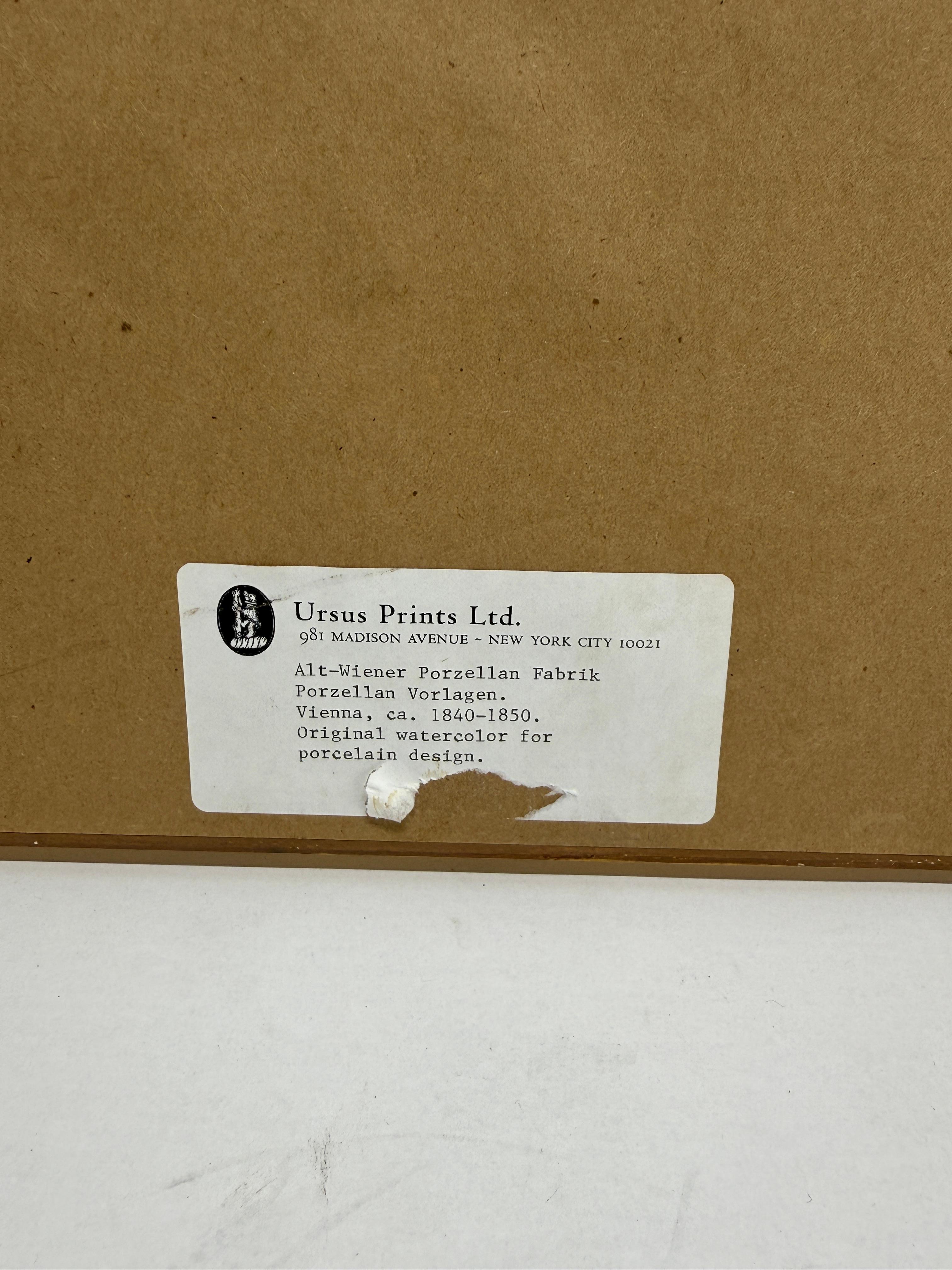 Acquerello su porcellana viennese, Alt-Wiener Porzellan Fabrikant, 1840-1850 ca. in vendita 1
