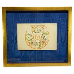 Wiener Porzellan Design Aquarell, Alt-Wiener Porzellan Fabrik, ca. 1840-1850