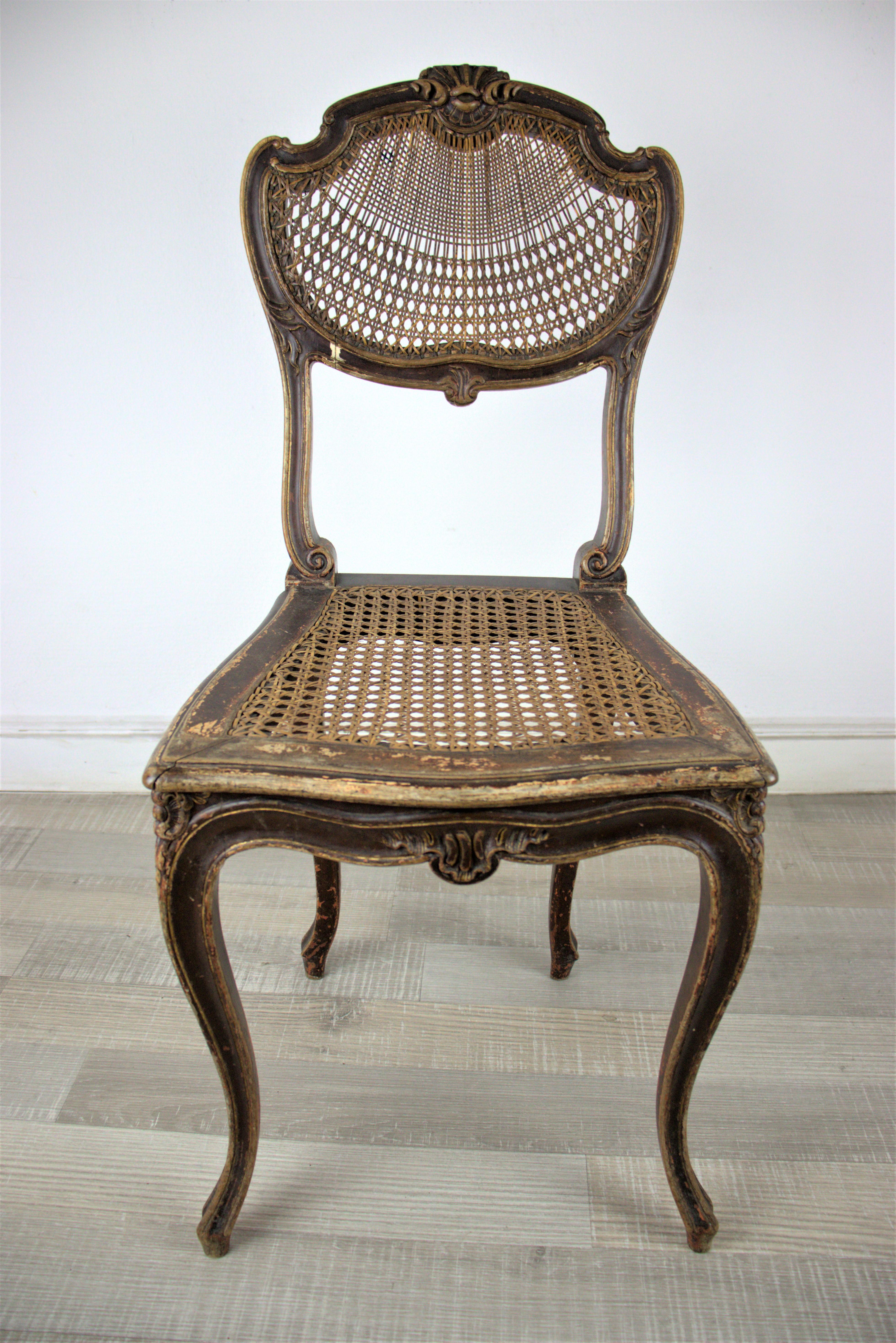 Viennese Reed Rococo Chair For Sale 2