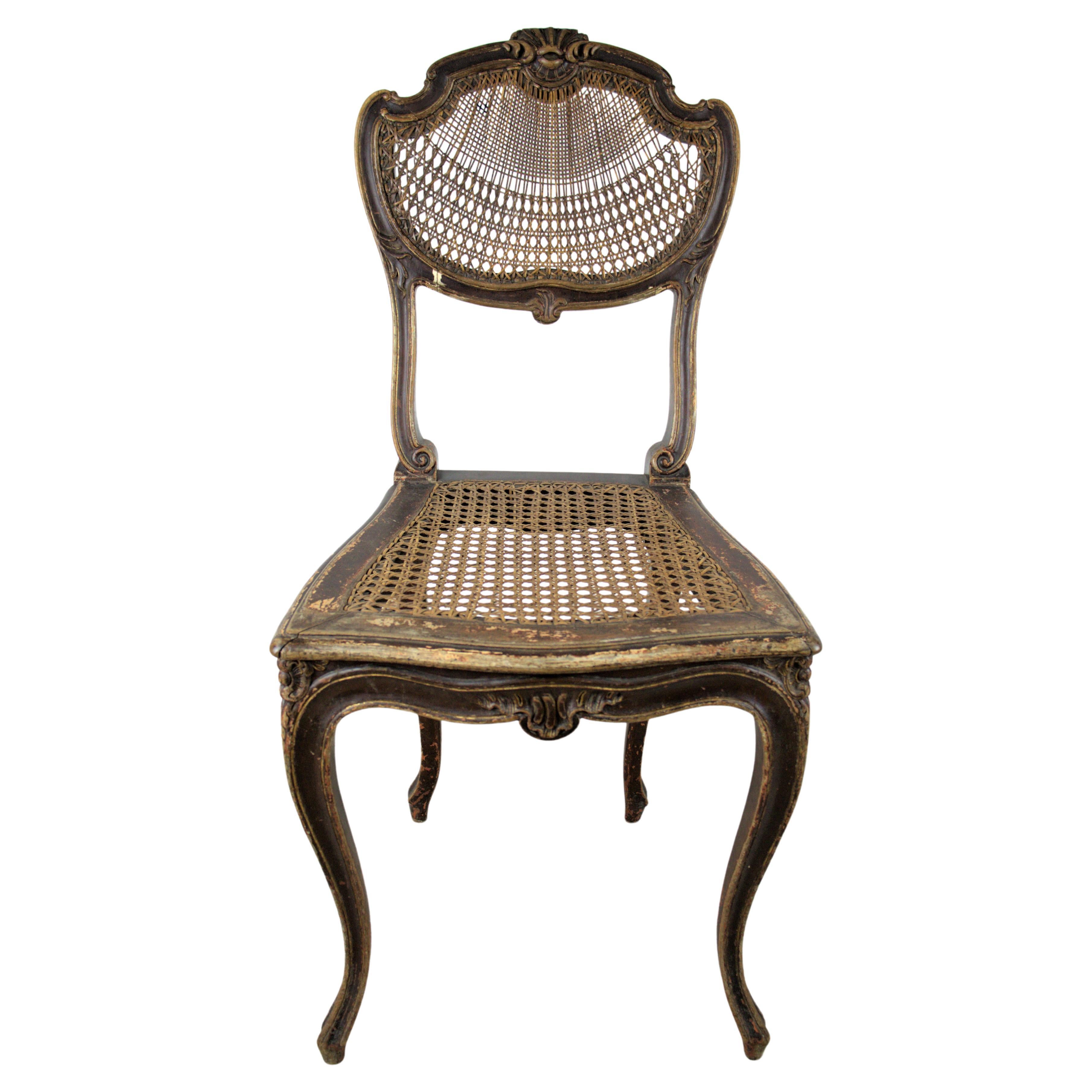 Viennese Reed Rococo Chair For Sale