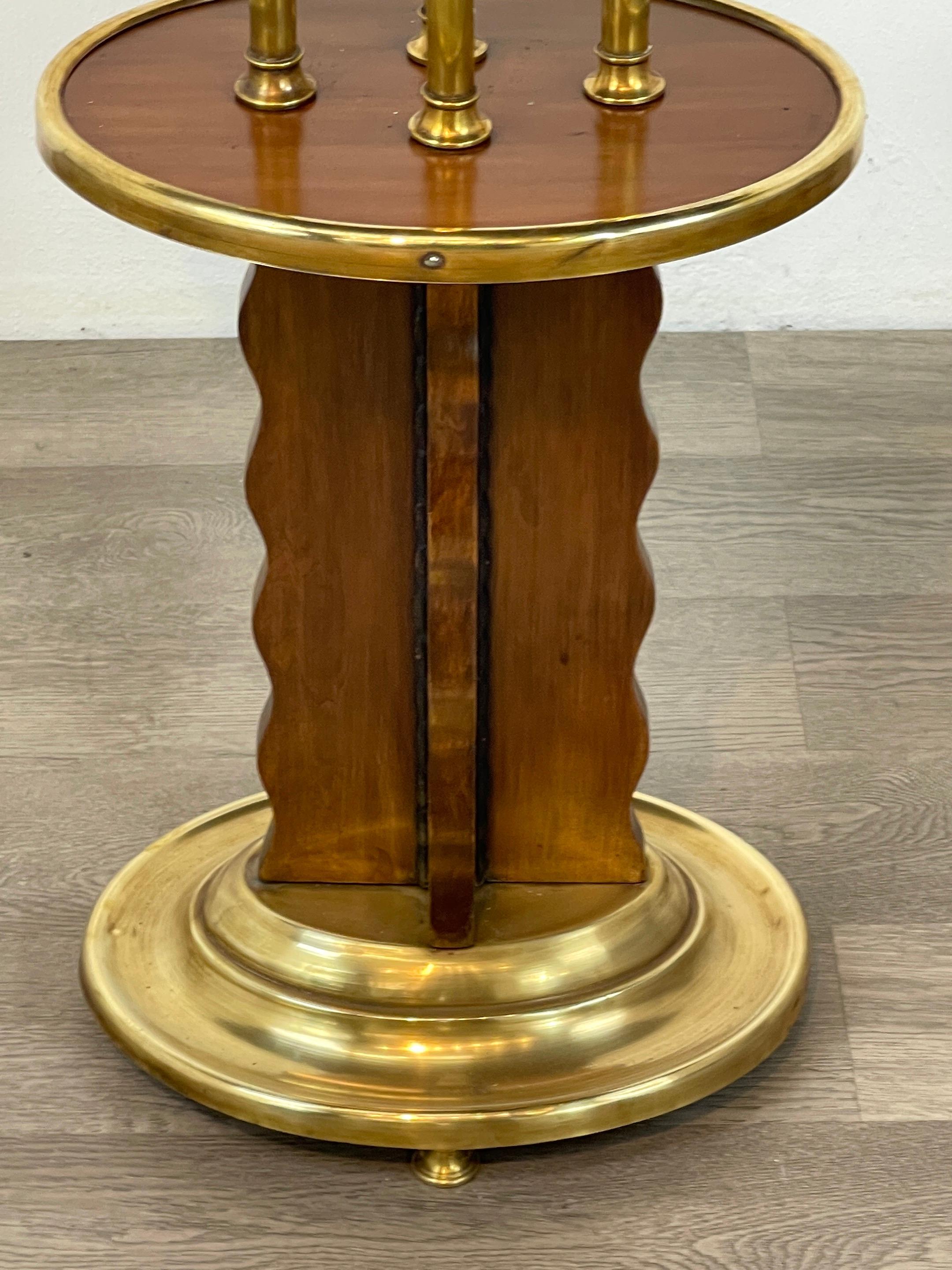 Vienna Secession Viennese Secession Brass Mounted Hardwood Side Table, Austria C. 1920 For Sale