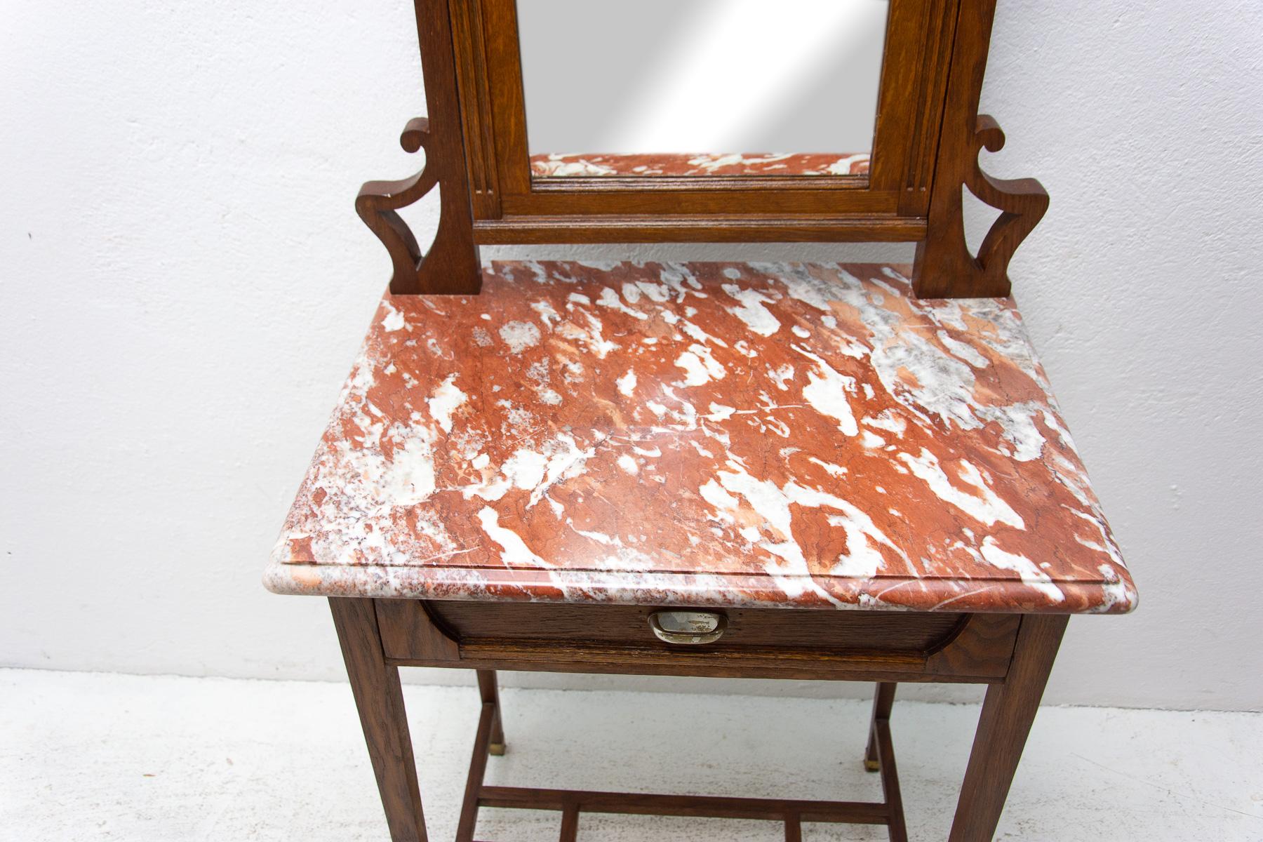 Viennese Secession Dressing Table with Mirror, 1910 For Sale 6