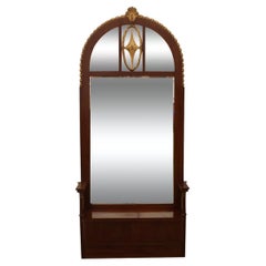 Grand miroir d'entrée en acajou de la Sécession viennoise, 1910