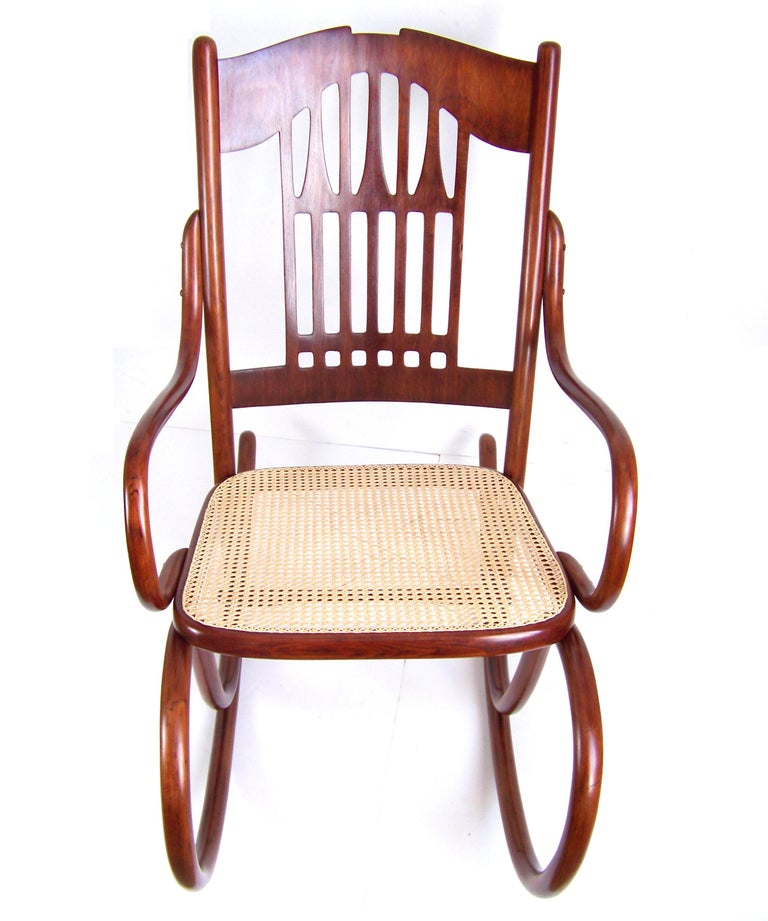 Viennese Secession Rocking chair J&J Kohn Nr.813, circa 1902, Koloman ...