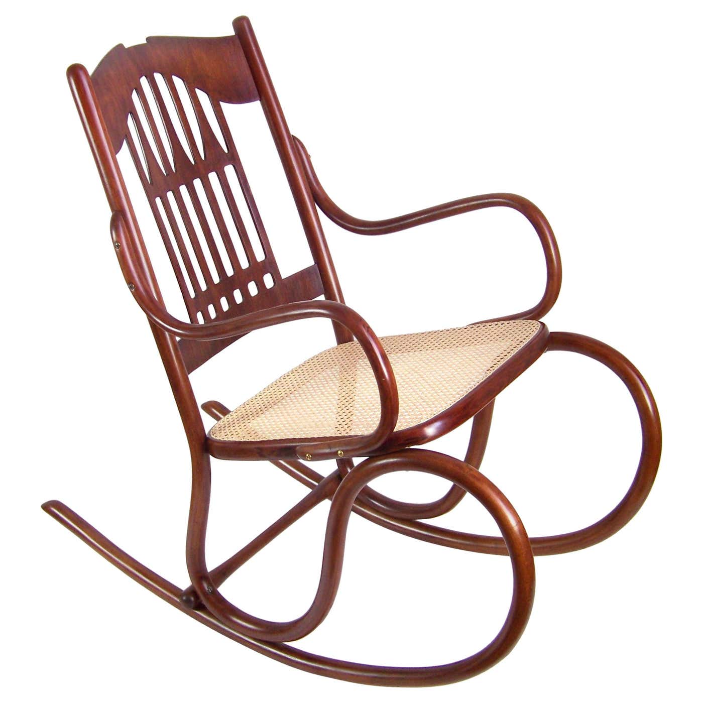 Viennese Secession Rocking chair J&J Kohn Nr.813, circa 1902, Koloman ...