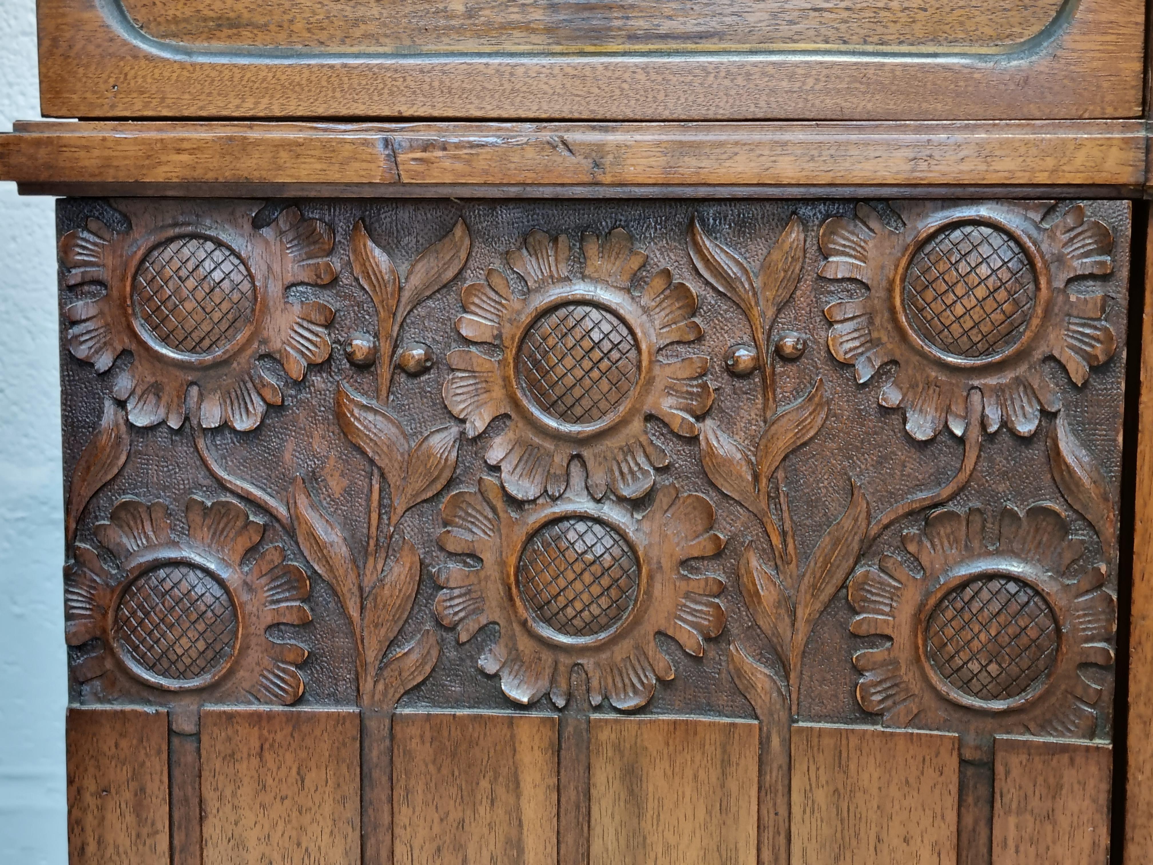 Carved Viennese Secession Sideboard by Koloman Moser for August Ungethum Special Order For Sale