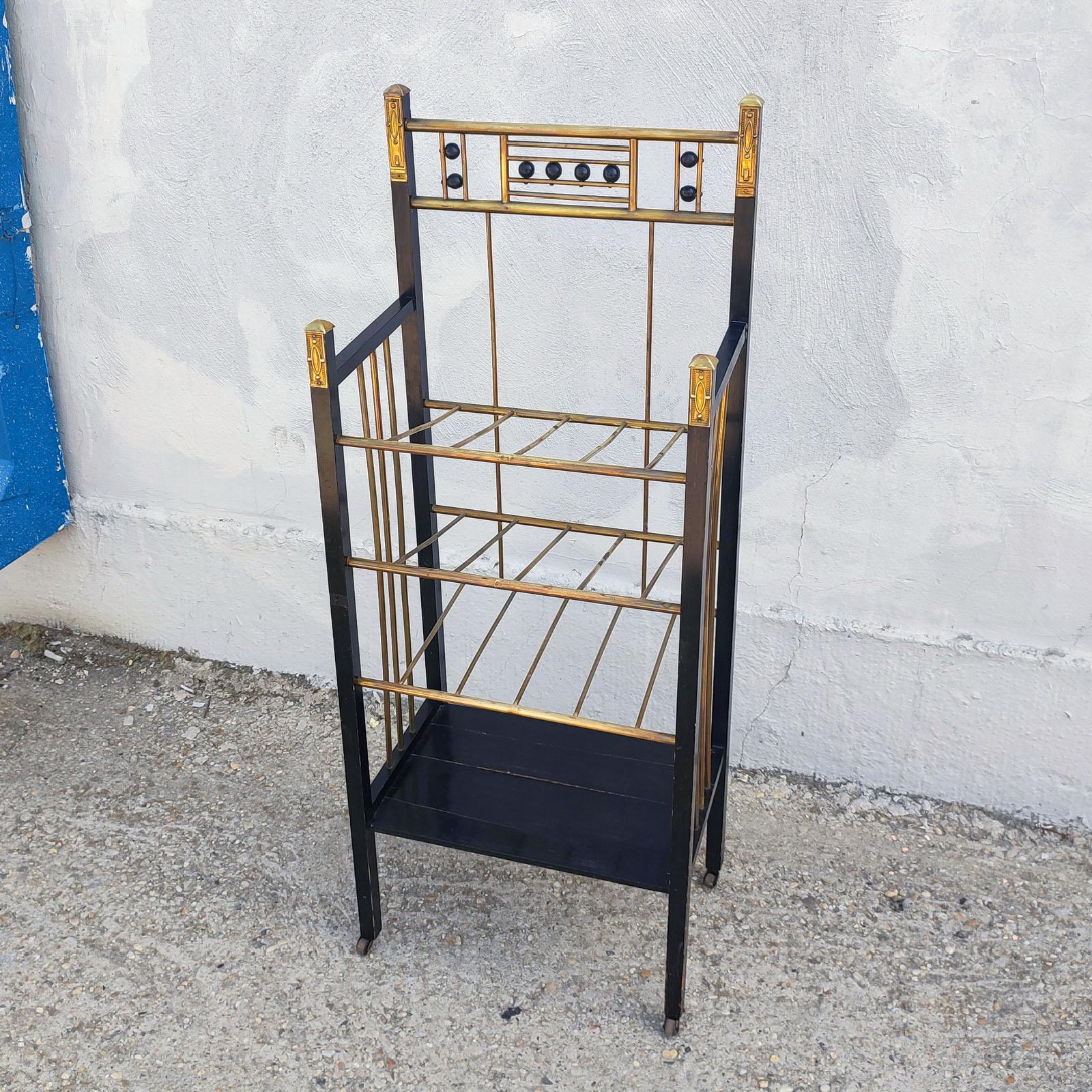 Austrian Viennese Secession Stand or Etagere in the Style of Koloman Moser, circa 1900 For Sale