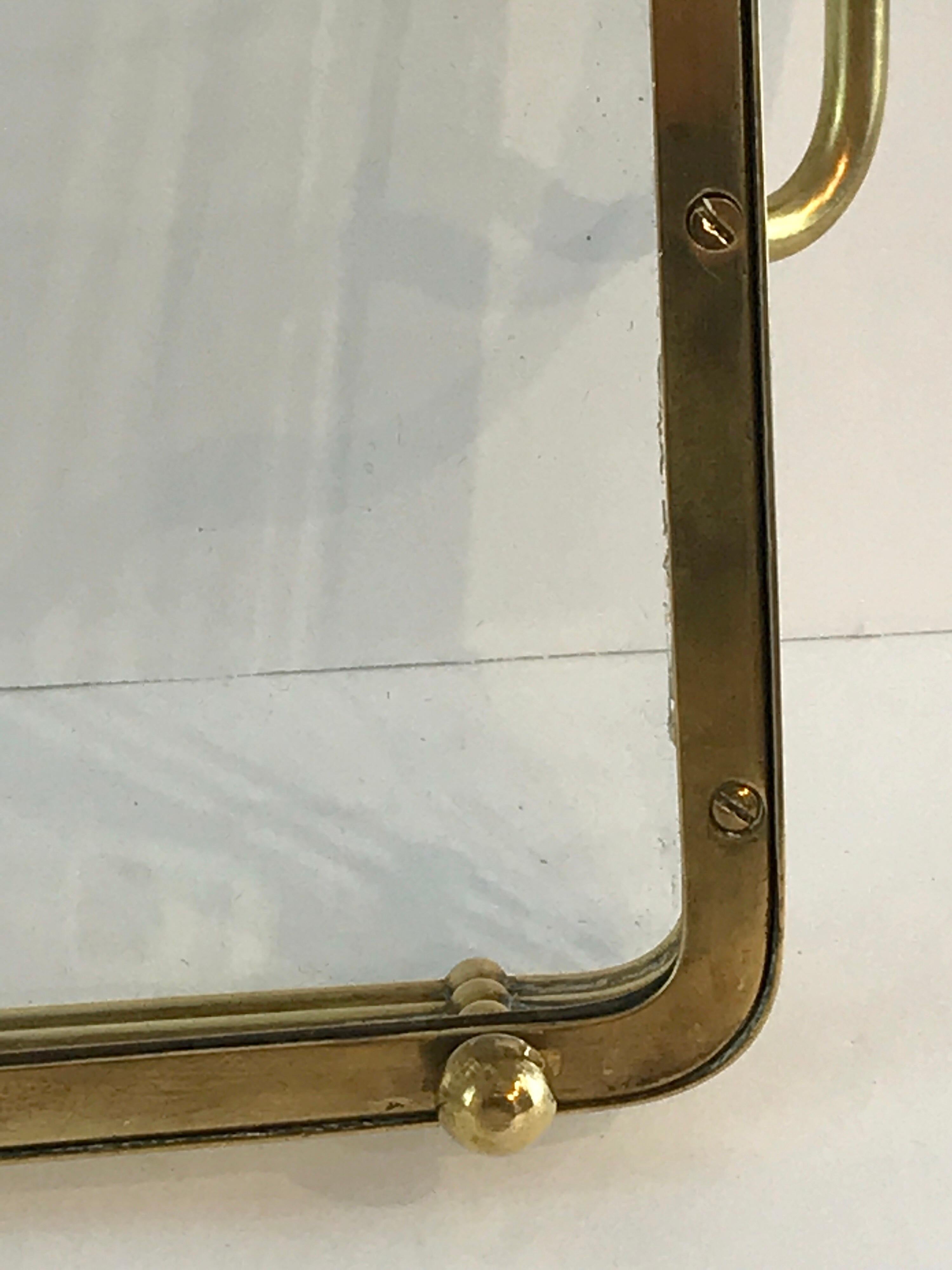 Viennese Secessionist Brass and Glass Gallery Tray 3