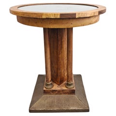 Viennese Secessionist Gueridon Table done in Birdseye Maple, Austria 1900s