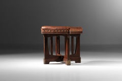 Tabouret de style Jugendstil de la Sécession viennoise, inspiré de Hans Vollmer