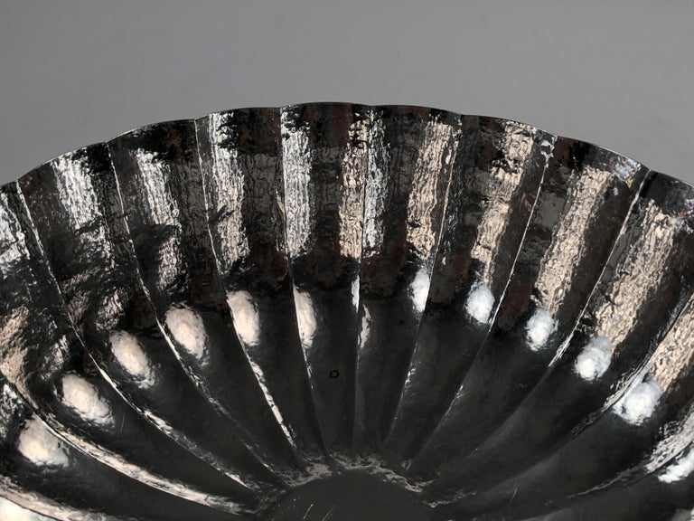 20th Century Viennese Secessionist Silver Footed Bowl after a Josef Hoffmann Design