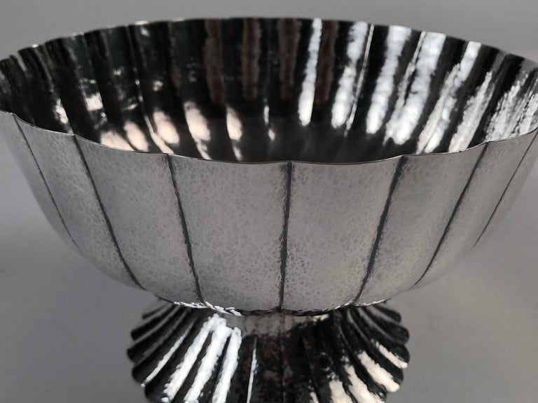Viennese Secessionist Silver Footed Bowl after a Josef Hoffmann Design 1