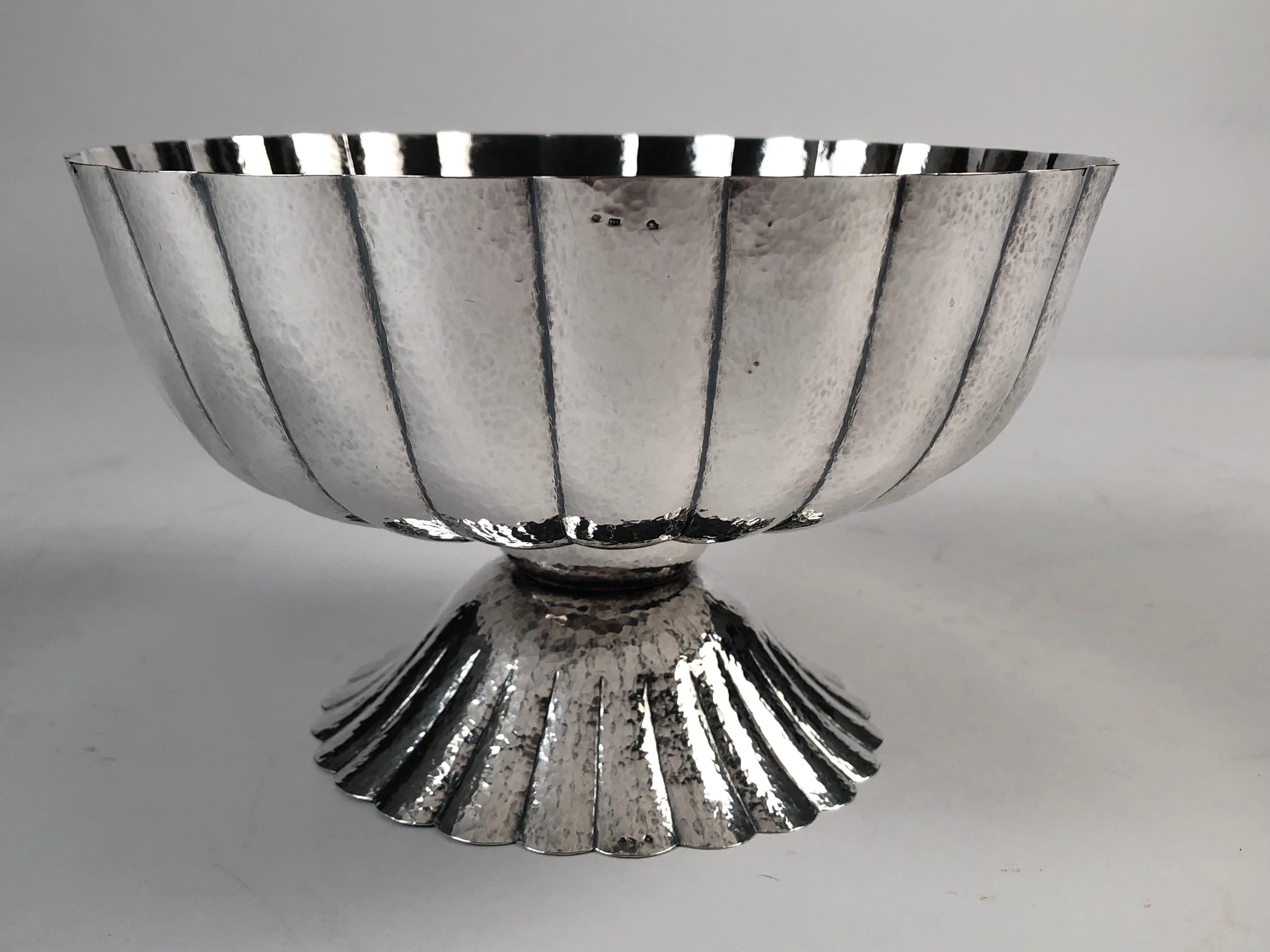 Viennese Secessionist Silver Footed Bowl after a Josef Hoffmann Design 2