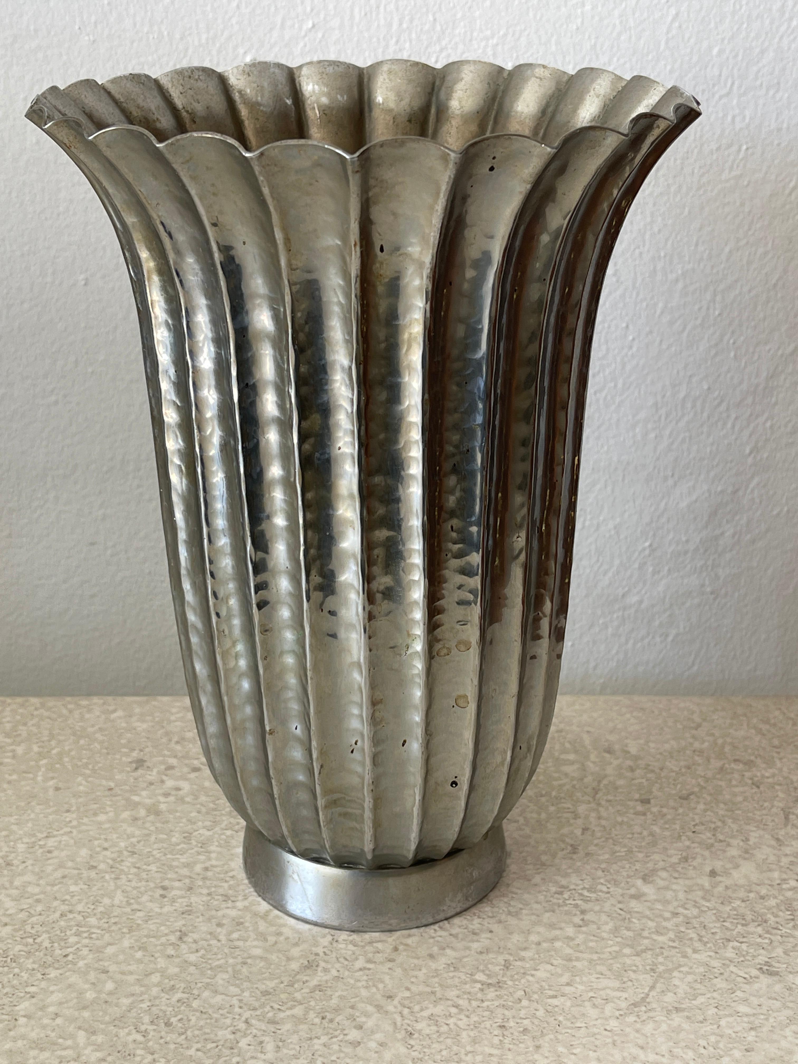 Viennese Secessionist Style Fluted Vase 1