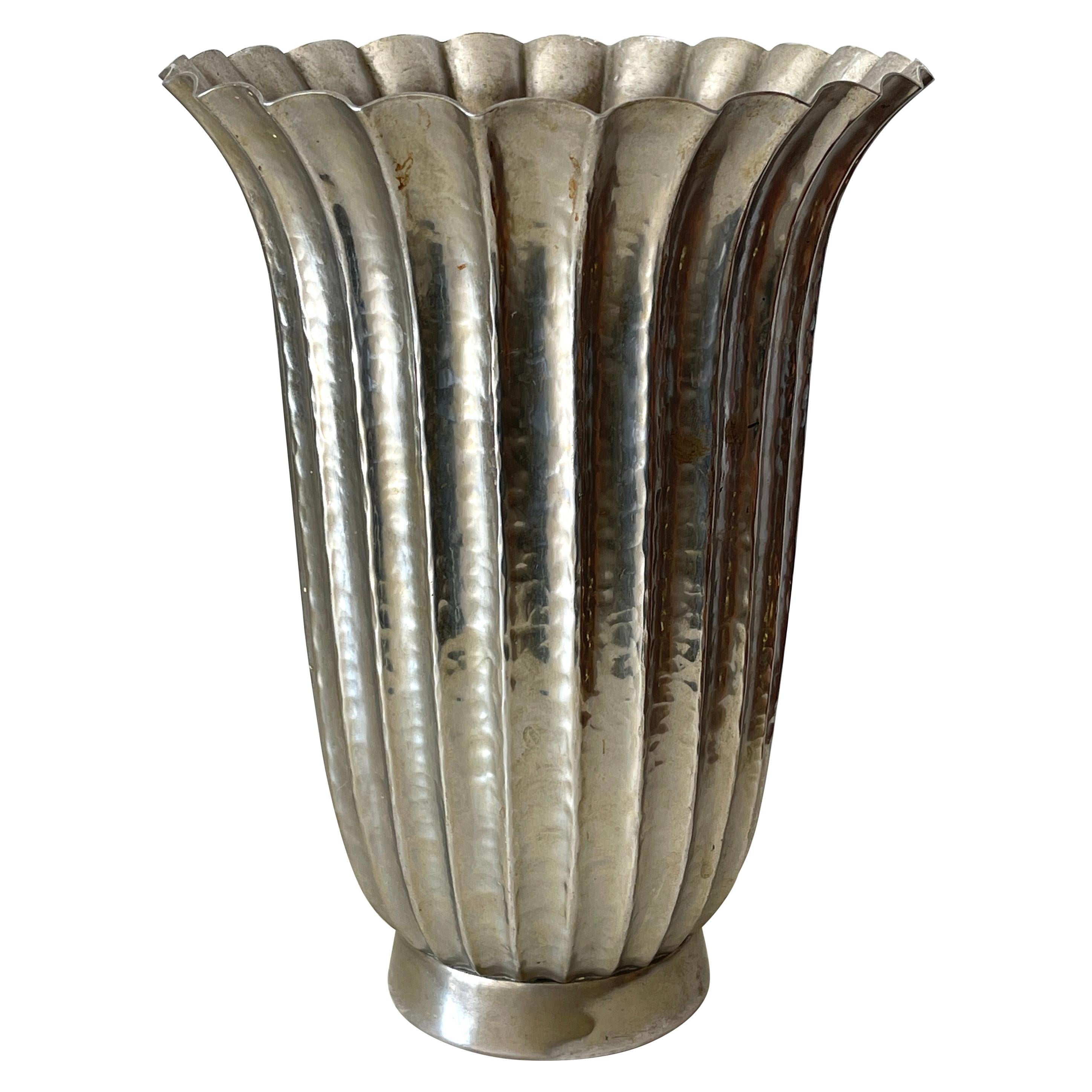 Viennese Secessionist Style Fluted Vase