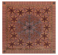 Viennese Secessionist Floral Hand Knotted Wool Rug by Doris Leslie Blau