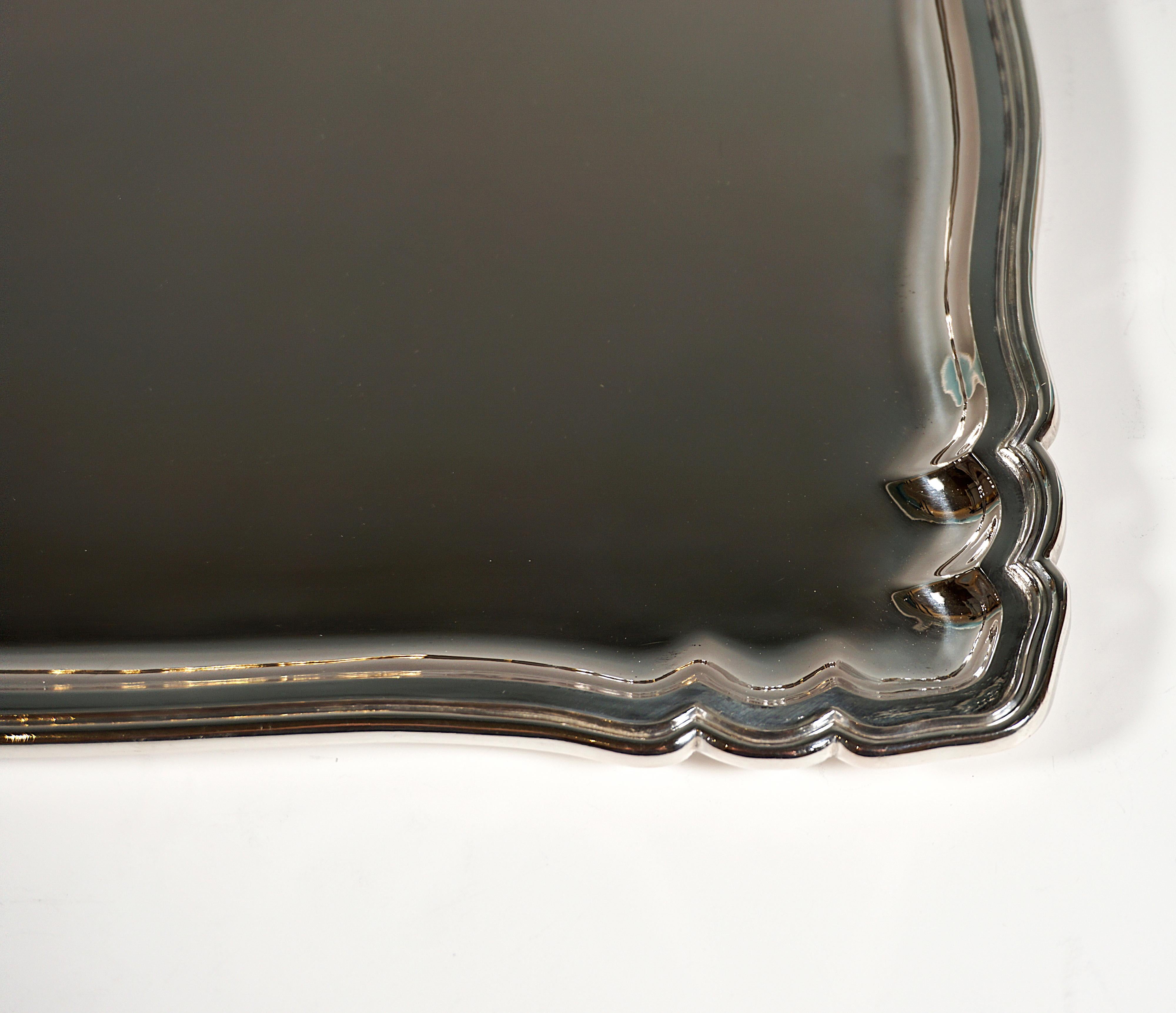 Viennese Silver Art Déco Serving Platter by Jarosinski and Vaugoin ...