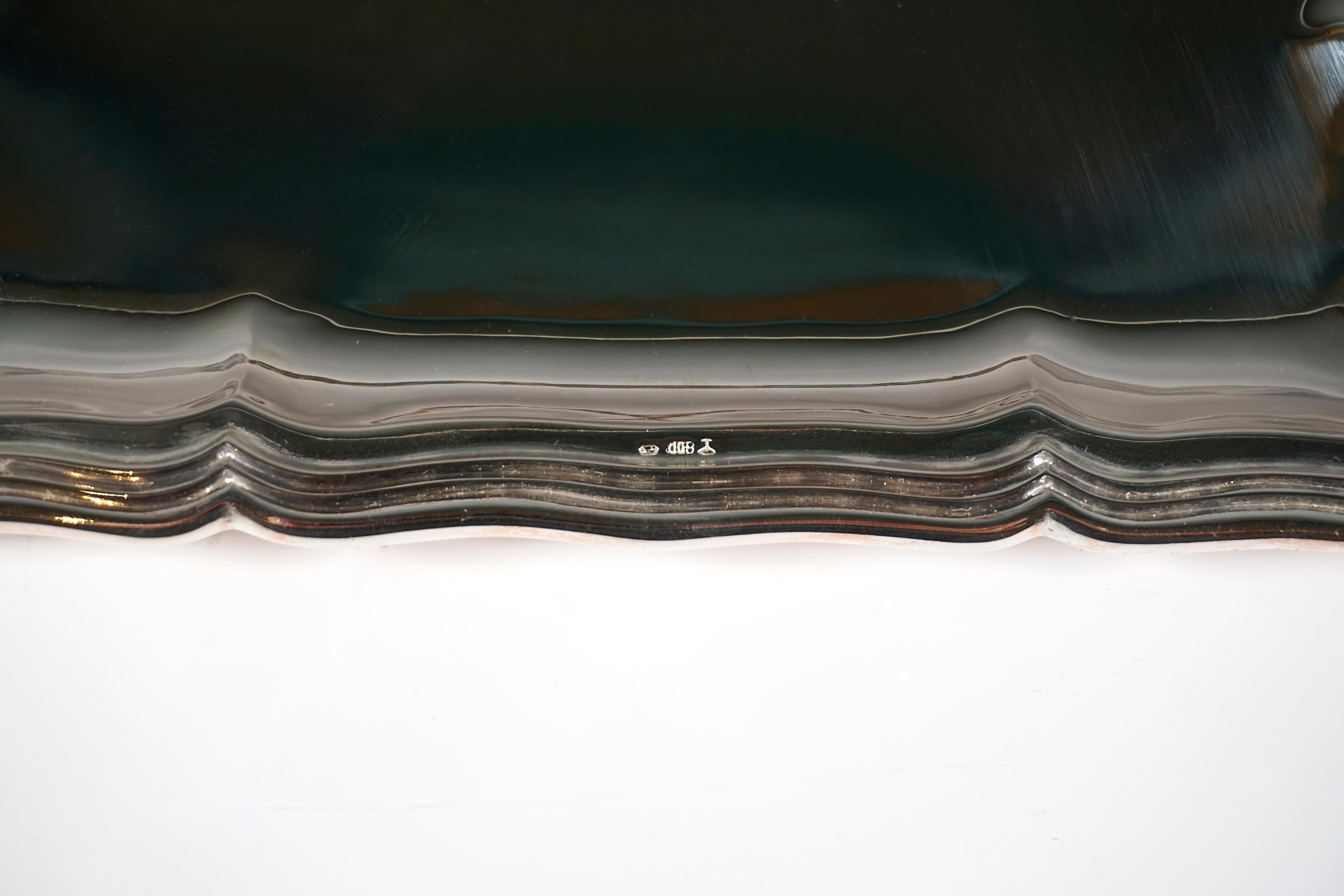 Bandeja Art Déco de plata vienesa de Jarosinski & Vaugoin, circa 1925 Austríaco en venta