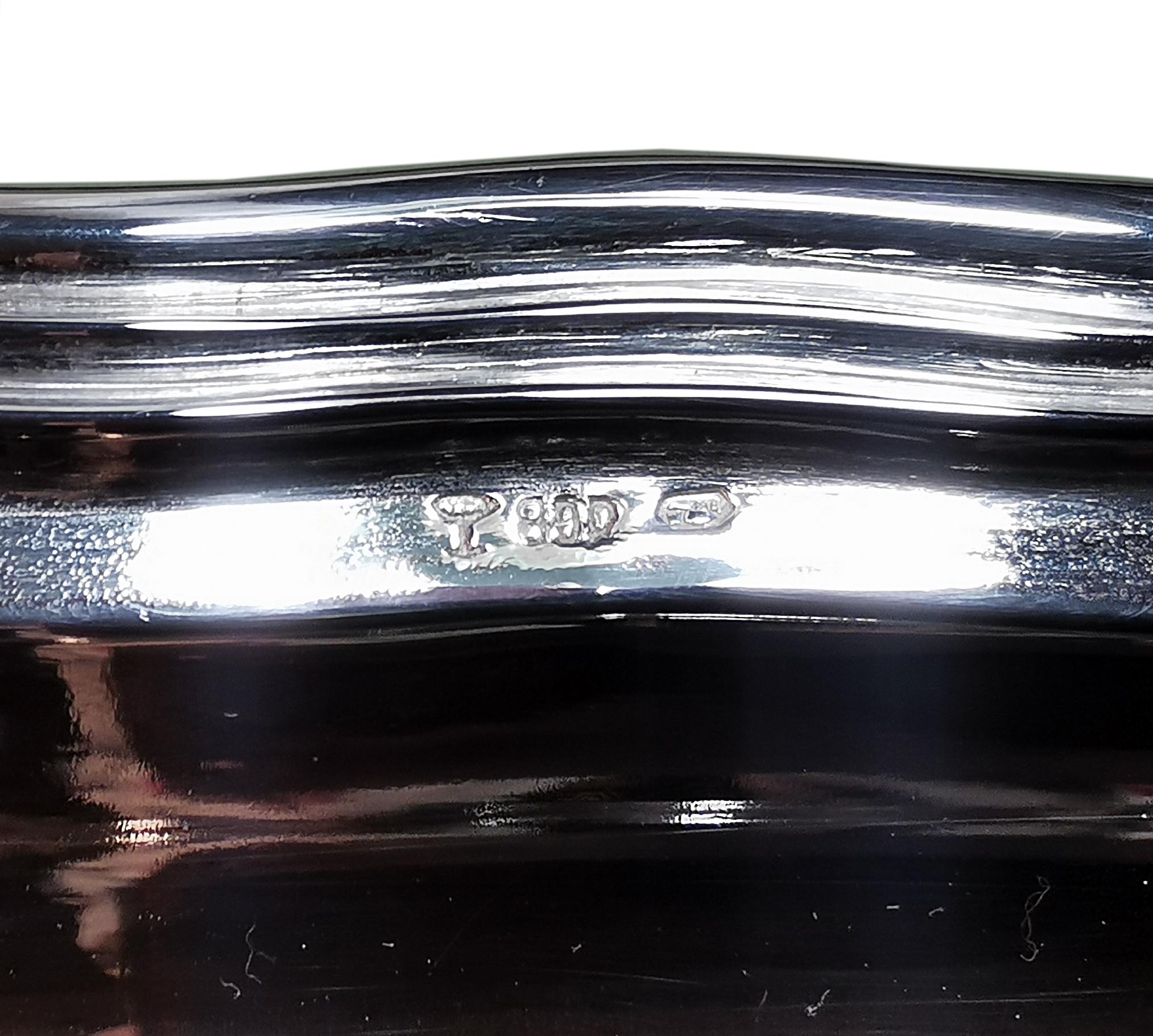Bandeja Art Déco de plata vienesa de Jarosinski & Vaugoin, circa 1925 Hecho a mano en venta
