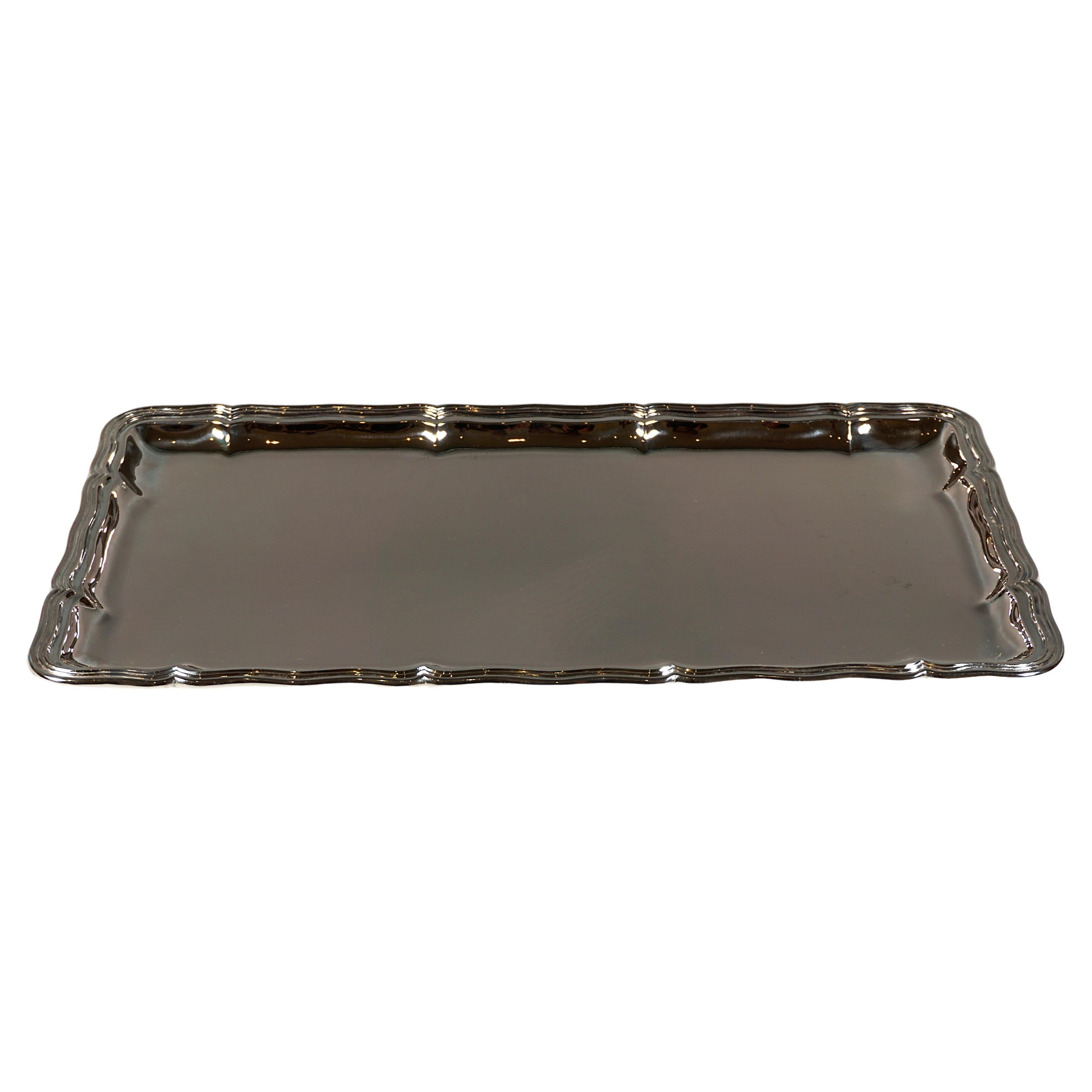 Bandeja Art Déco de plata vienesa de Jarosinski & Vaugoin, circa 1925
