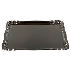 Viennese Silver Art Déco Serving Platter by Jarosinski & Vaugoin, Circa 1925