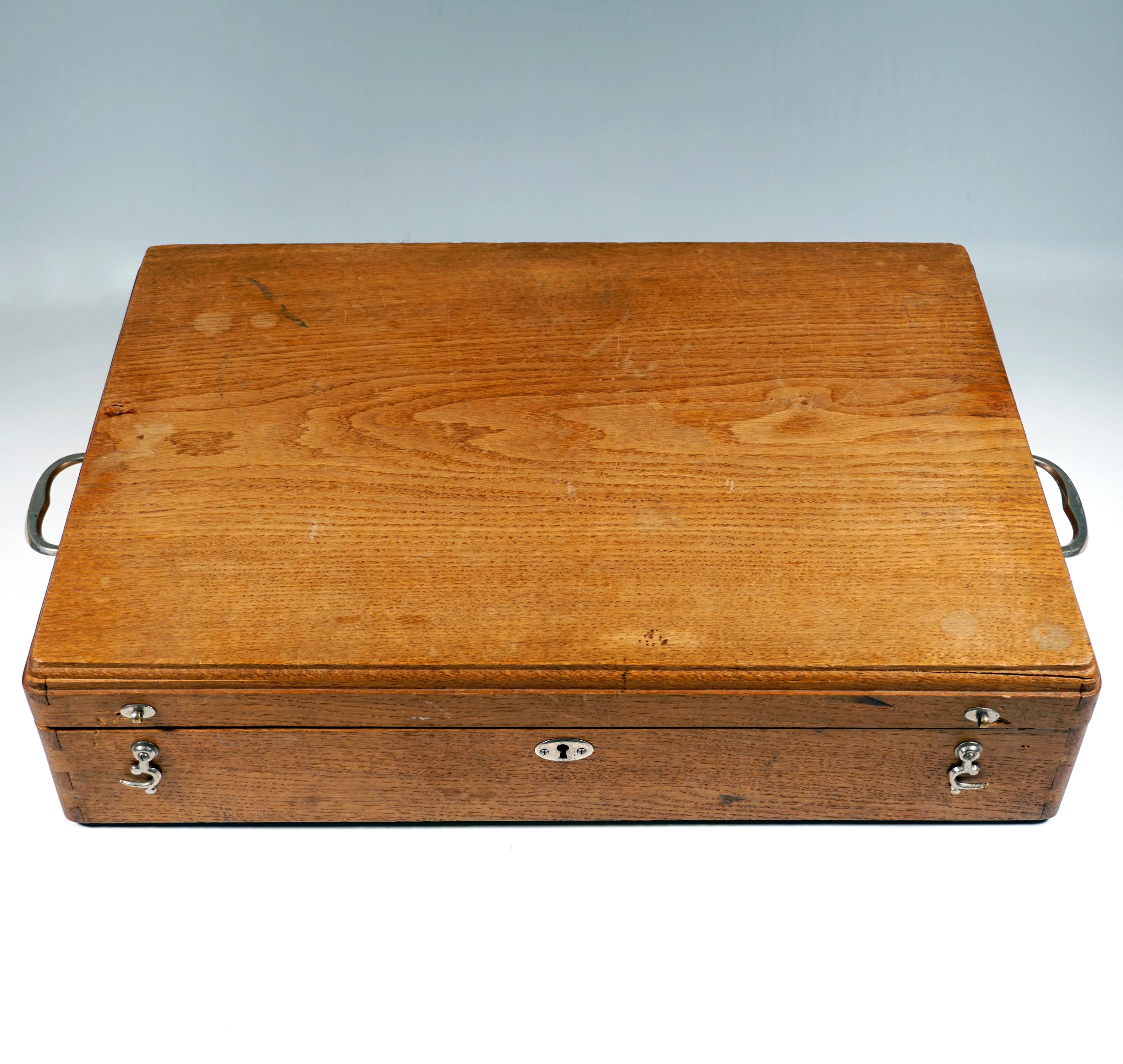 Wiener Silbernes Jugendstil-Besteck-Set aus Silber von Klinkosch, 12 Personen, von Klinkosch, im Originalgehäuse 3
