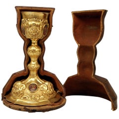 Viennese Silver Chalice Gilded in Original Casket, 1864