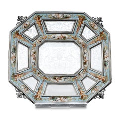Viennese Silver, Enamel and Rock Crystal Dish