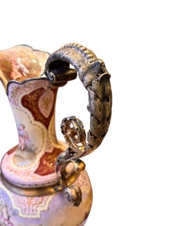 Viennese Silver-Gilt and Enamel Ewer with Matching Stand, Late 19th Century